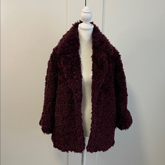 NWT Max Studio Burgundy Coat Size small - Picture 1 of 13